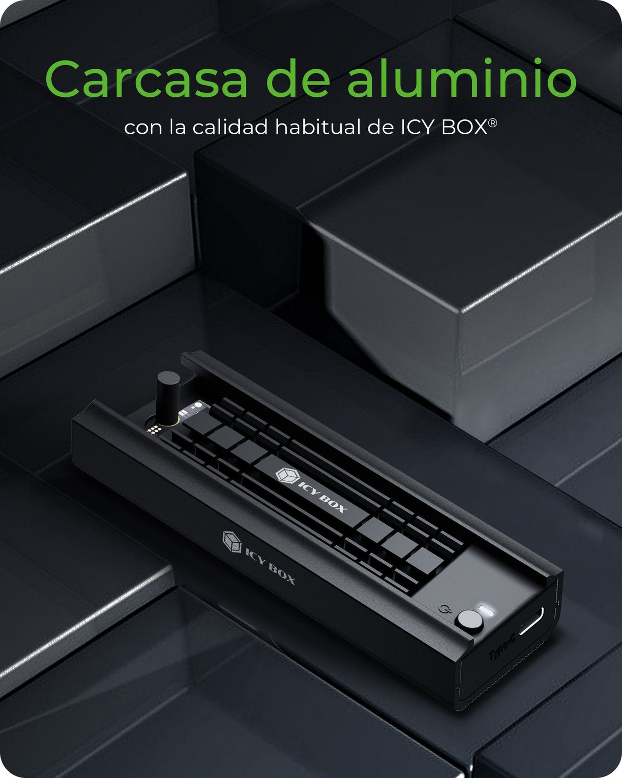 Icybox Ib-180mc-C31 M.2 Nvme And Sata Ssd Docking Usb 3.2 Gen2