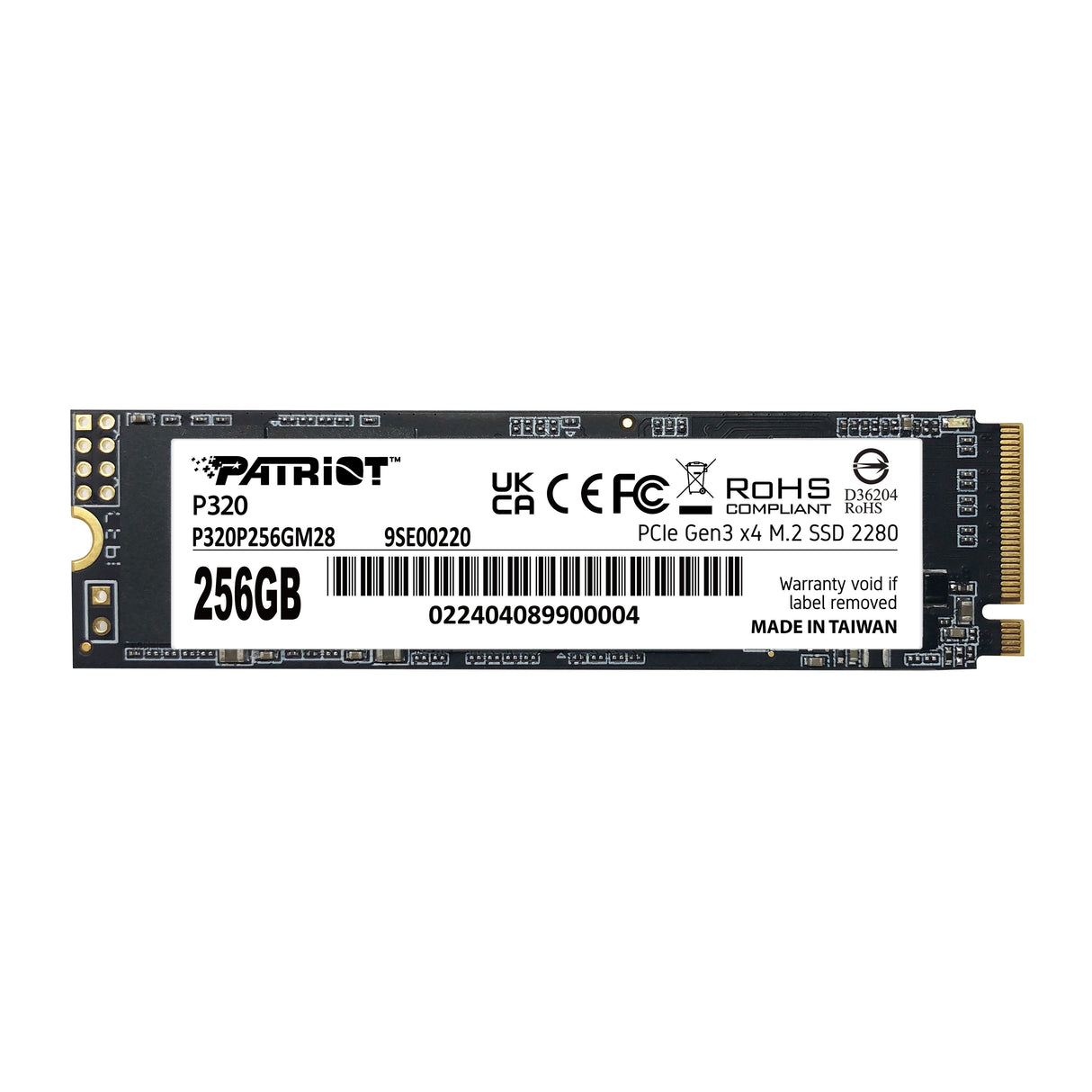 EAN 4711378427608 - Patriot Memory P320 256 GB M.2 PCI Express 3.0 NVMe imagen 1