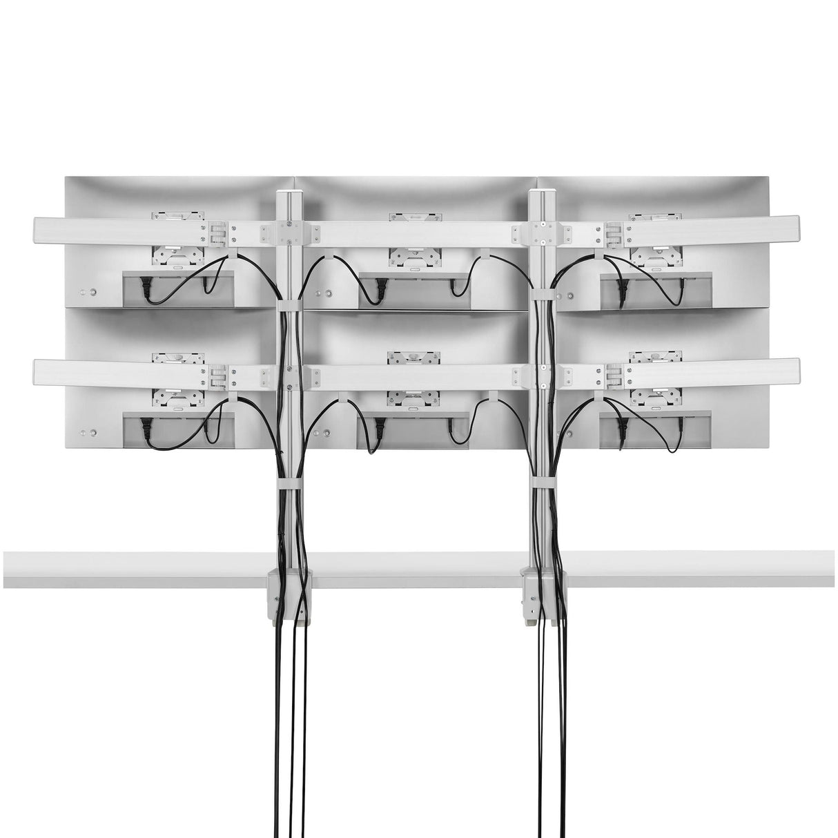 Startech.Com Six-Monitor Desk Mount W Crossbar, Up To 32 In Screens 17.6lb - Befestigungskit - Für 6 Lcd-Displays - Säule, Dual