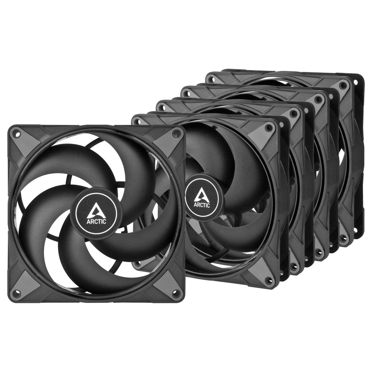 Arctic P14 Max, Ventiladores Negros, Paquete De 5, 140 Mm Acfan00290a