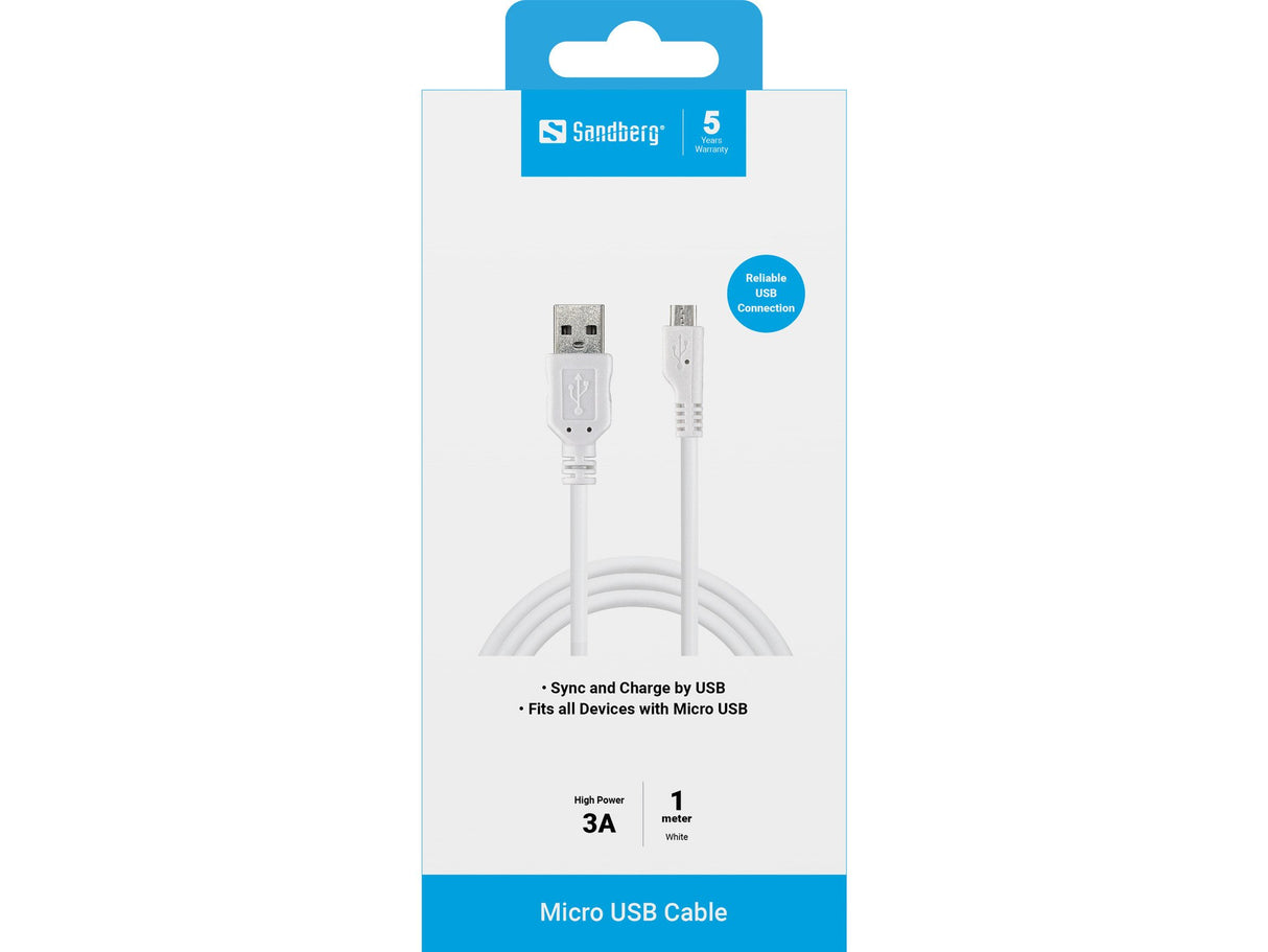 EAN 5705730440335 - Sandberg 440-33 cable USB USB 2.0 USB A Micro-USB B Blanco imagen 2