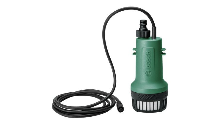 Bosch Gardenpump 18v-2000, Extensión Para 2 Barriles De Lluvia, Sumergible/Bomba De Presión (Verde/Negro, Sin Batería Ni Cargador)