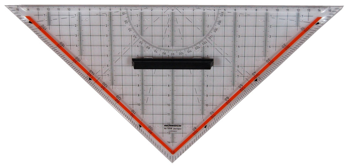 Rumold Geodreieck - 32.5 Cm - 45°, 45° - Transparente