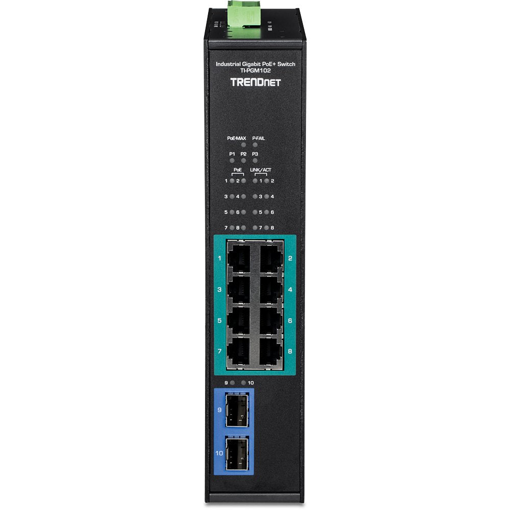 EAN 0710931162202 - Trendnet TI-PGM102 switch Gigabit Ethernet (10/100/1000) Energía sobre Ethernet (PoE) Negro imagen 2