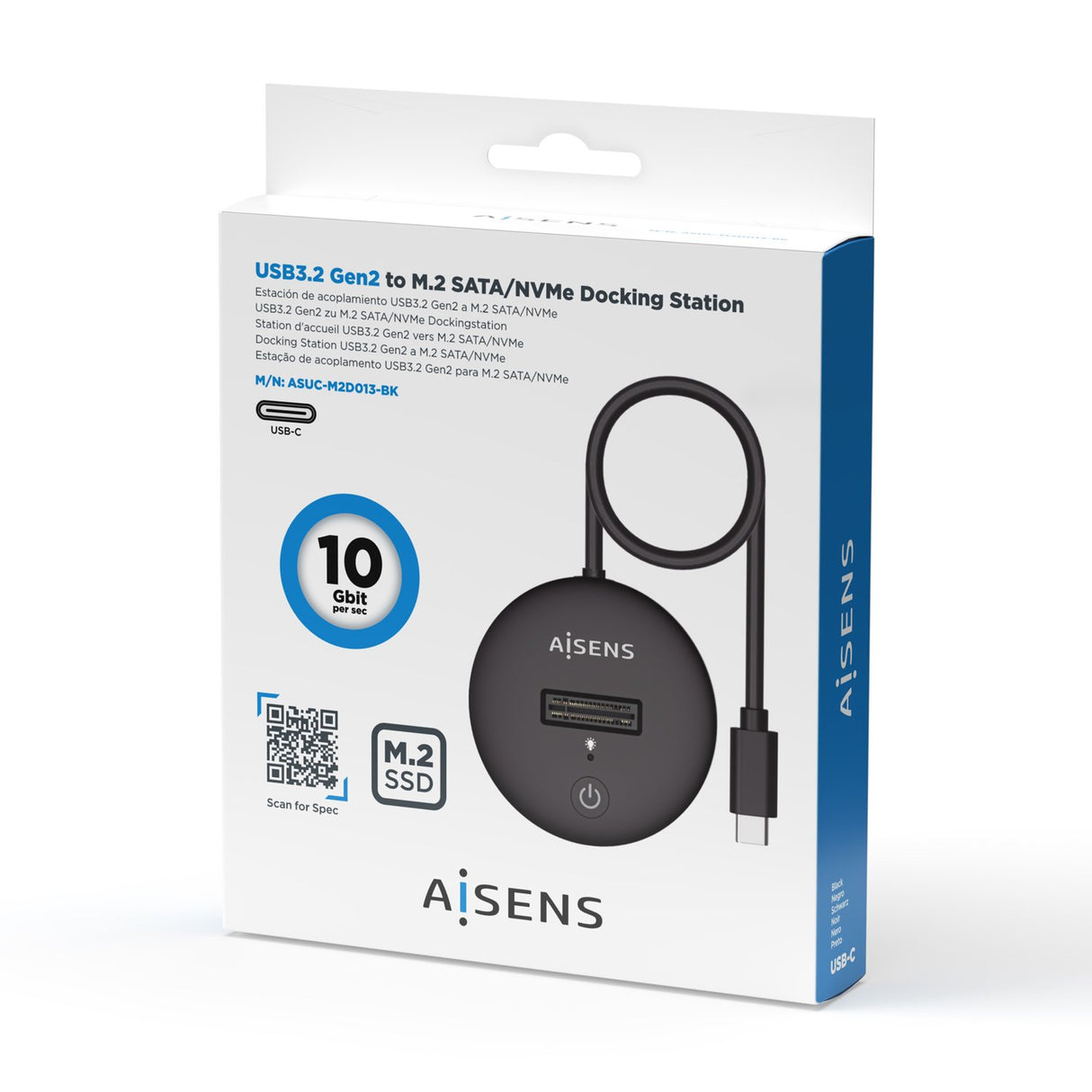 EAN 8436574708325 - AISENS ASUC-M2D013-BK caja para disco duro externo Caja externa para unidad de estado sólido (SSD) Negro imagen 4