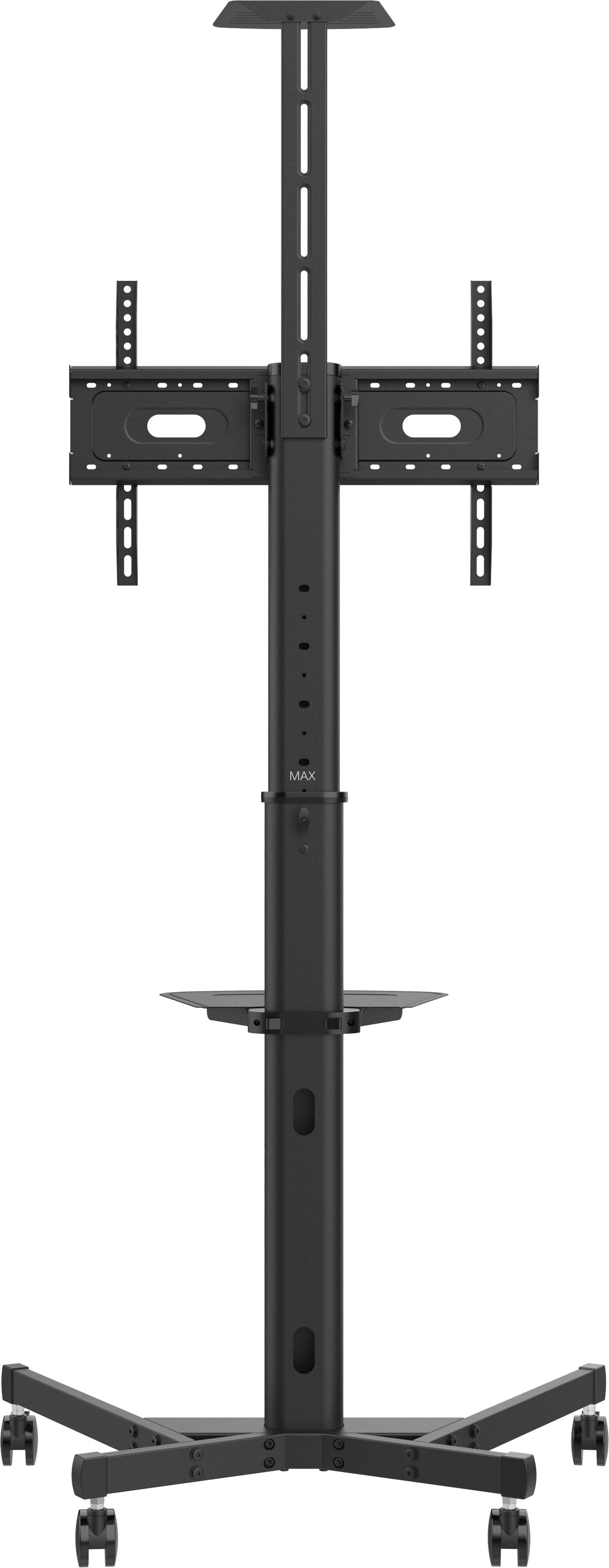 Soporte De Exhibición De Valores Vision Garantía De Por Vida Construcción De Acero El Carro Se Adapta A Pantallas De 31-80" Con Tamaños Vesa De Hasta 600 X 400 Gira De Vertical A Horizontal Ajuste De Altura Manual Que Se Puede Bloquear Para