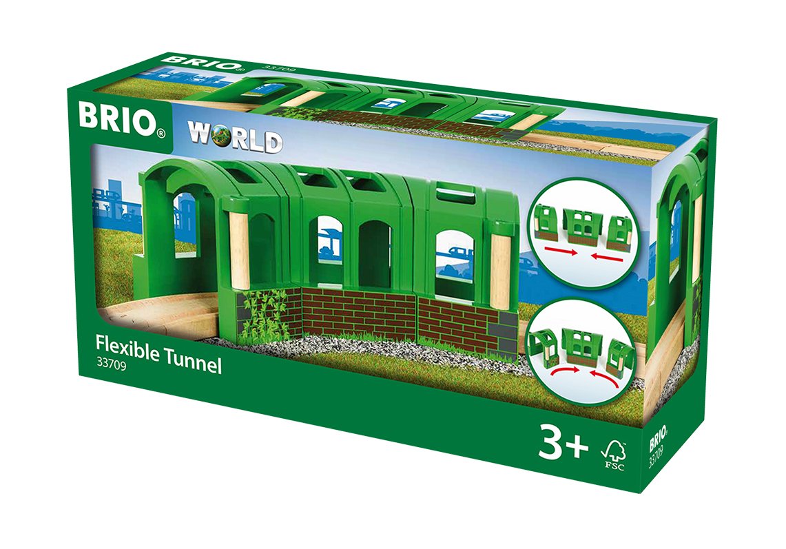 Brio World World Flexible Tunnel, Train Green 33709