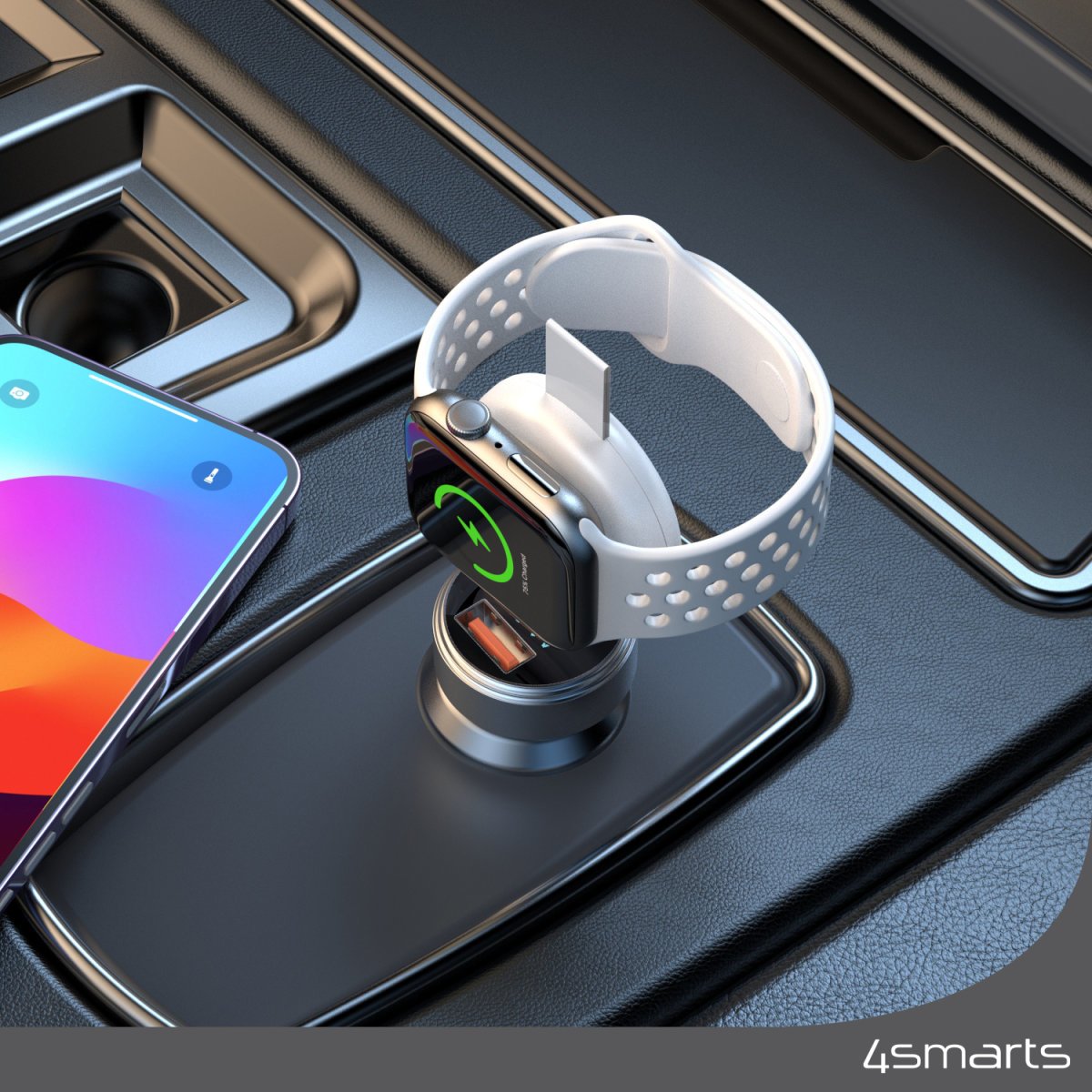 4smarts Mfi Fast Charger Para Apple Watch Plata