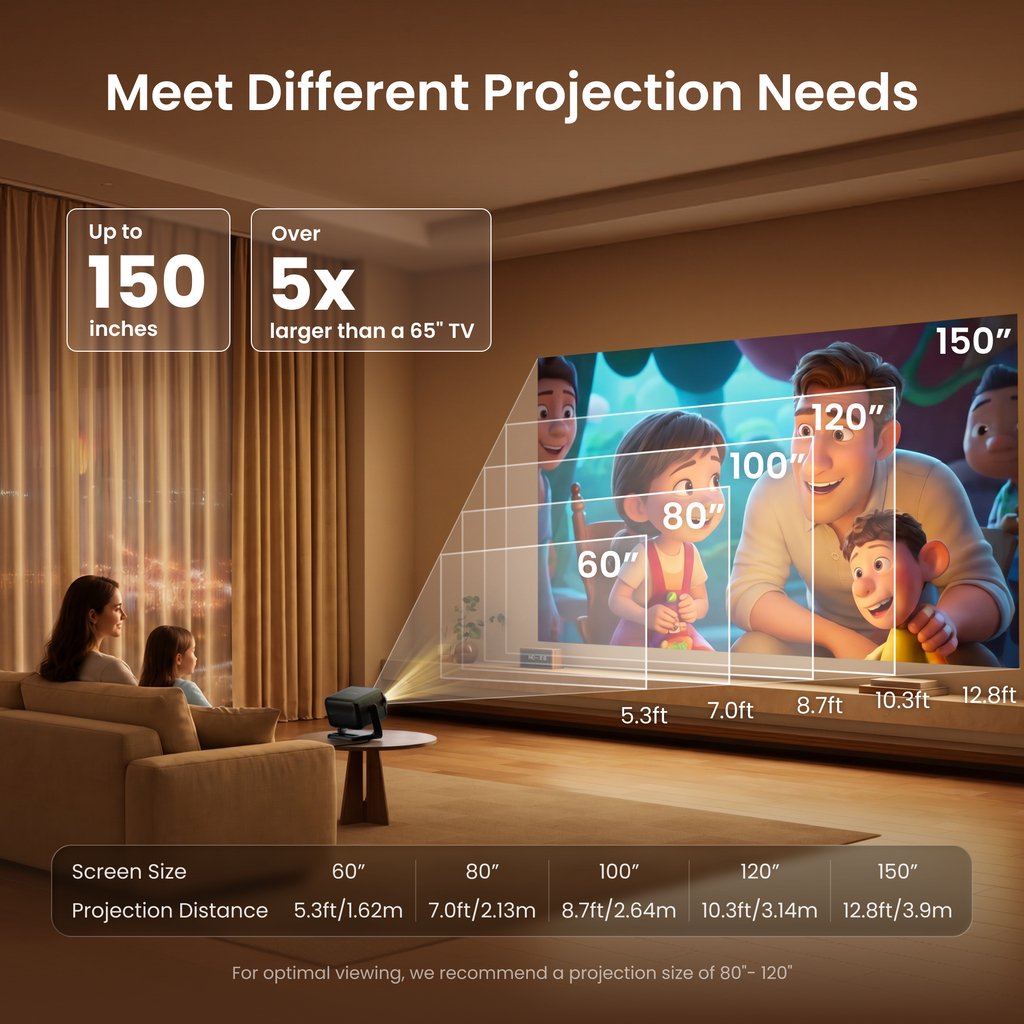 Dangbei N3 Max Proyector 4k Soporte, 1000 Iso Lumen Projetor Portatil,?Vidaa Os, Netflix & App Control De Voz?Videoproye