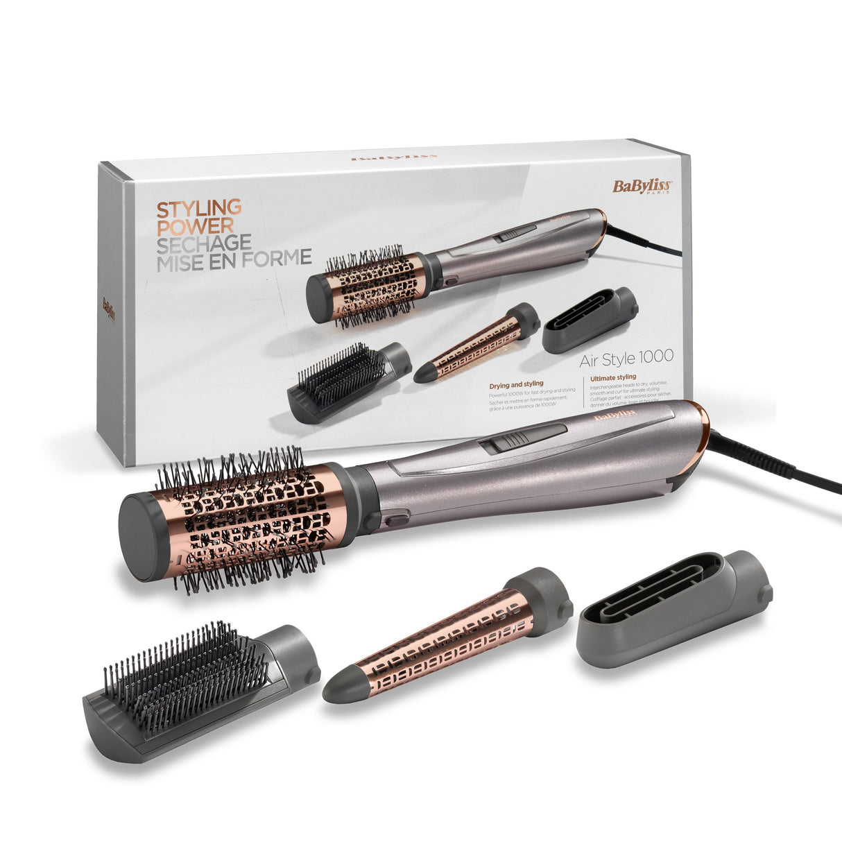 EAN 3030050153781 - BaByliss Air Style 1000 Kit de peluquería Caliente Negro, Cobre, Paladio 1000 W 2,5 m imagen 9