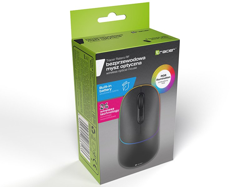 EAN 5907512868133 - Tracer RATERO RF ratón Juego Ambidextro RF Wireless + USB Type-C Óptico 1600 DPI imagen 5