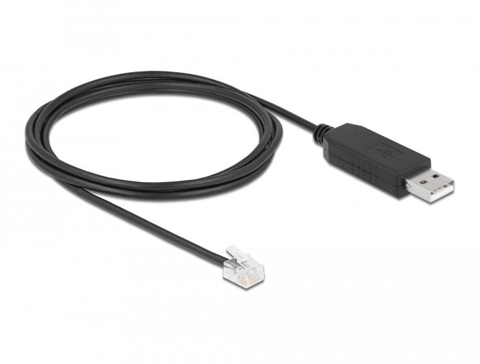 Delock 66736 Cambiador De Género Para Cable Rj-12 Usb 2.0 Type-A Negro