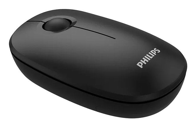 Mouse Philips Wireless Spk7378b 2.4ghz 1600 Dpi DiseãO Silencioso Negro Ergonomico Ambidiestro
