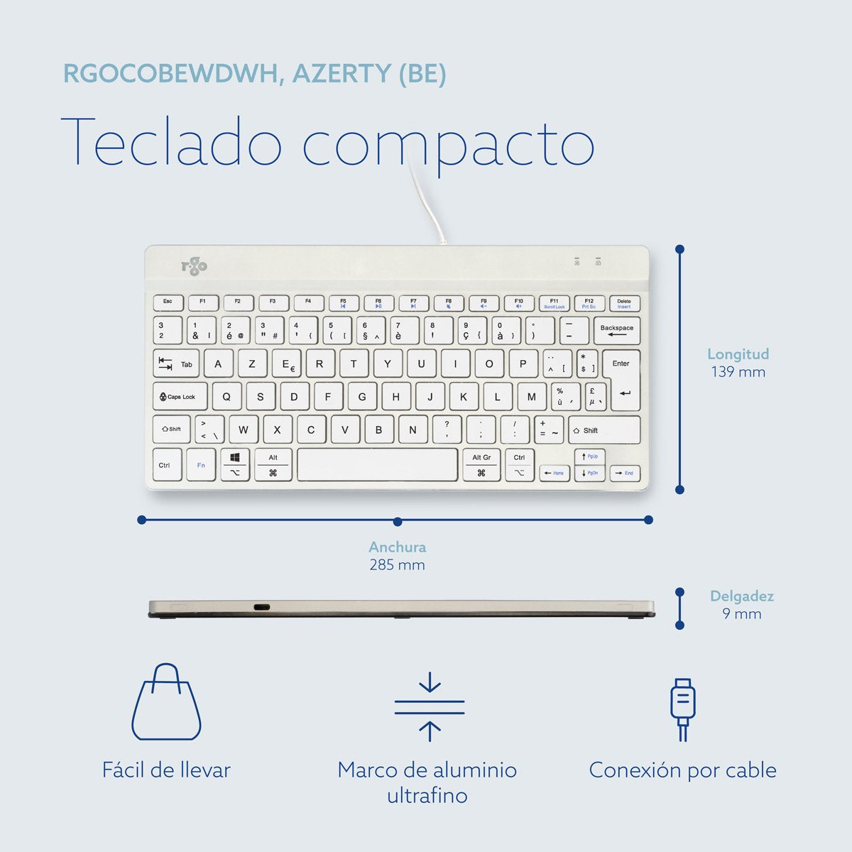 EAN 8719274491965 - R-Go Tools R-Go Compact Break teclado Oficina USB Belga imagen 12