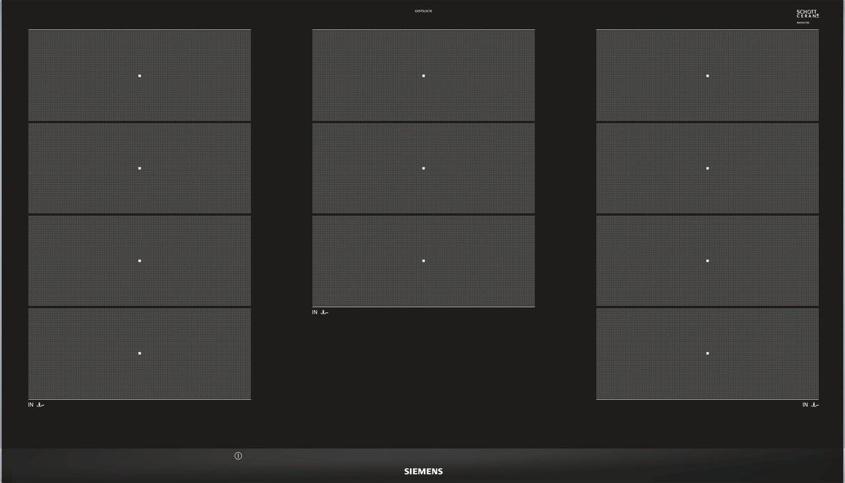 Siemens Ex975lxc1e Hobs Negro, Acero Inoxidable Integrado Con Placa De Inducción 5 Zona(S)