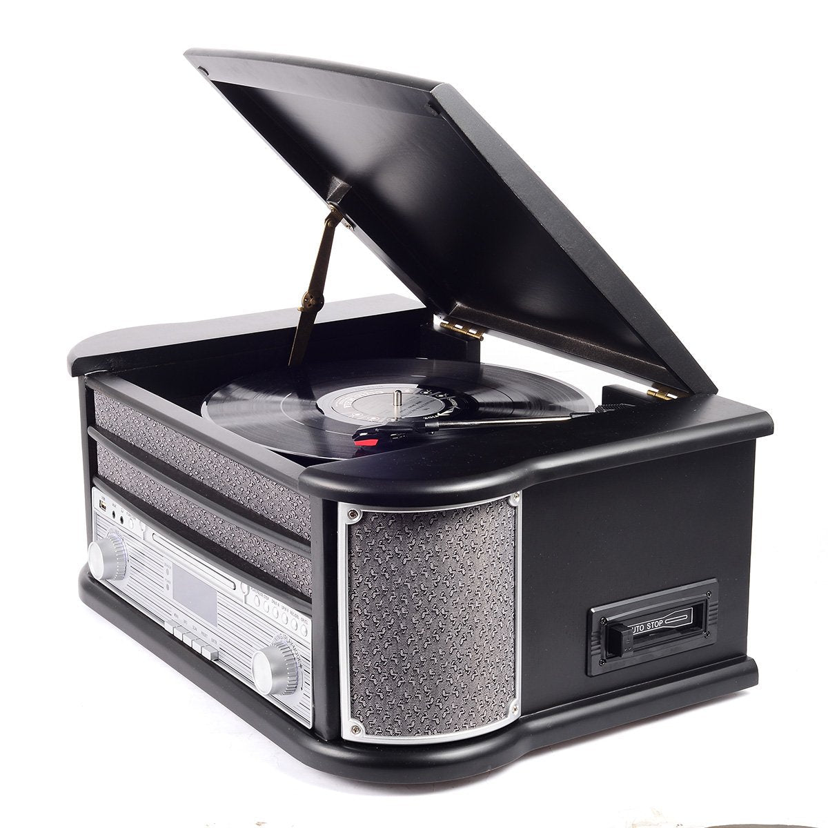 Tocadiscos Denver Mrd-51 Black, Automático, Negro, Madera, 33 1/3,45,78 Rpm, Giratorio, Dab,Fm