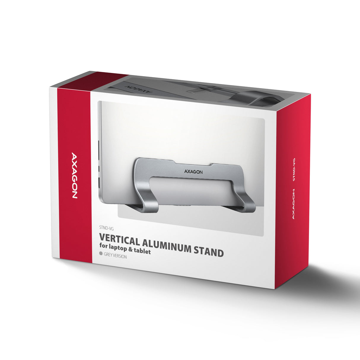 EAN 8595247909268 - Axagon STND-VG Vertikaler Laptop-Ständer, einstellbare Breite, Aluminium Soporte para ordenador portátil imagen 8