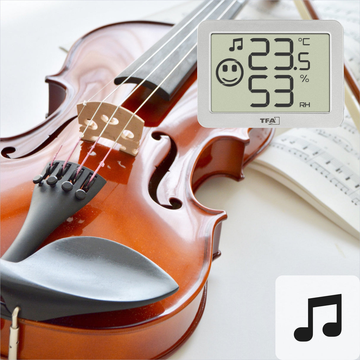 Tfa-Dostmann 30.5055.02 Sensor De Temperatura Y Humedad Interior Independiente Inalámbrico