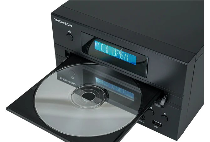 Thomson Micro Sound System Bt Radio Fm/Cd/Mp3/Usb Black Wood Finish Mic123bt