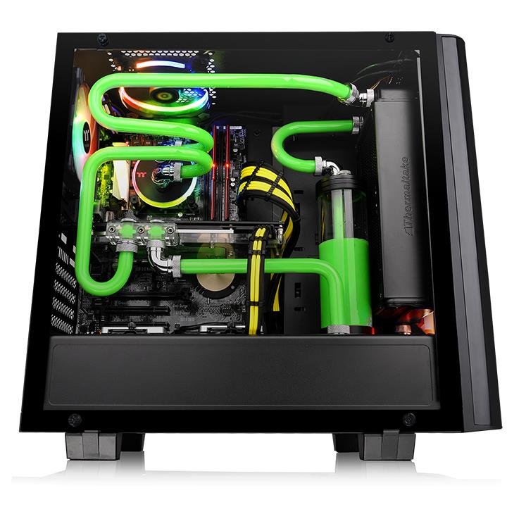 Caja Pc Thermaltake View 21 Tg Rgb Plus Midi Tower Negro