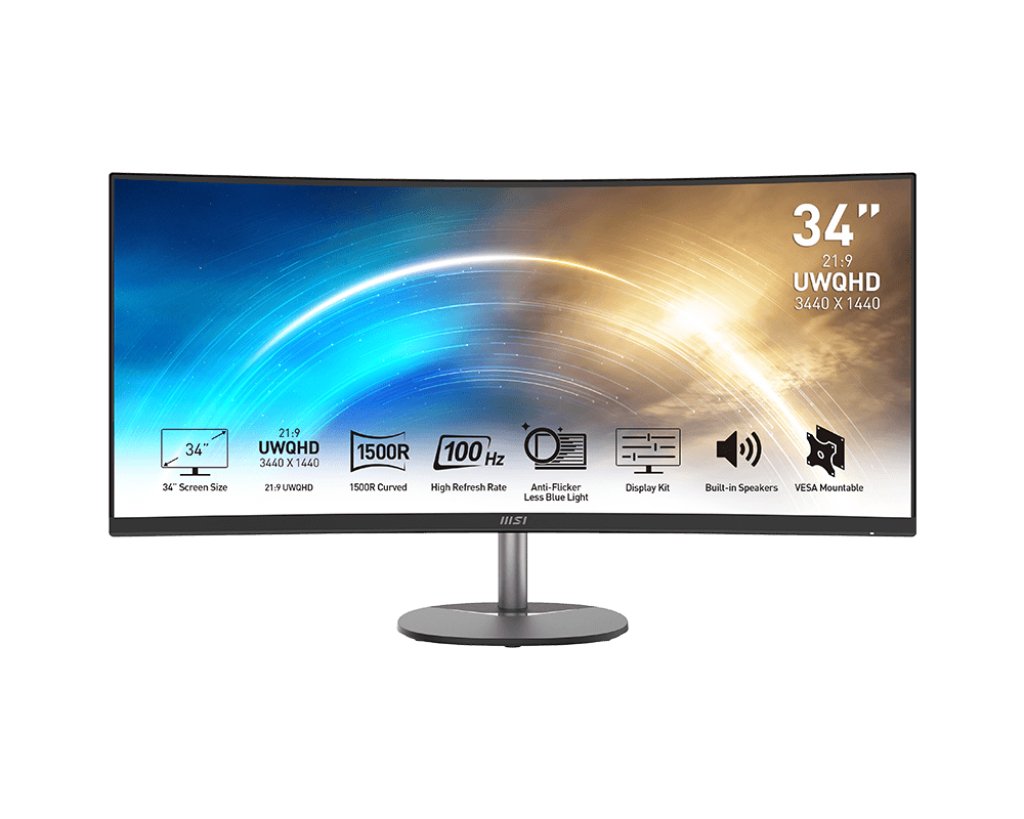 EAN 0824142293157 - MSI PRO MP341CQDE pantalla para PC 86,4 cm (34") 3440 x 1440 Pixeles UltraWide Quad HD Negro imagen 1
