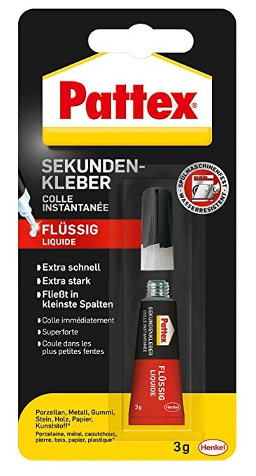 Pattex Superglue Classic Liquid Wa97, Tubo Con 3g