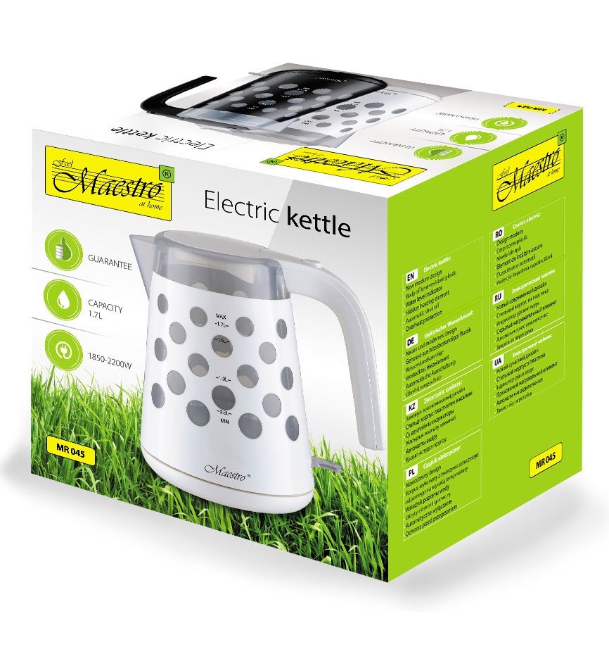 EAN 4820177148666 - Feel Maestro MR045 white tetera eléctrica 1,7 L 2200 W Blanco imagen 4