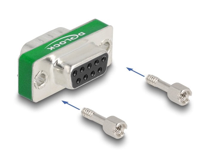 Delock 66476 Filtro De Supresión De Interferencias Rf/Emi D-Sub De 9 Pines Macho A Hembra Con Filtro De Paso Bajo Capacitivo
