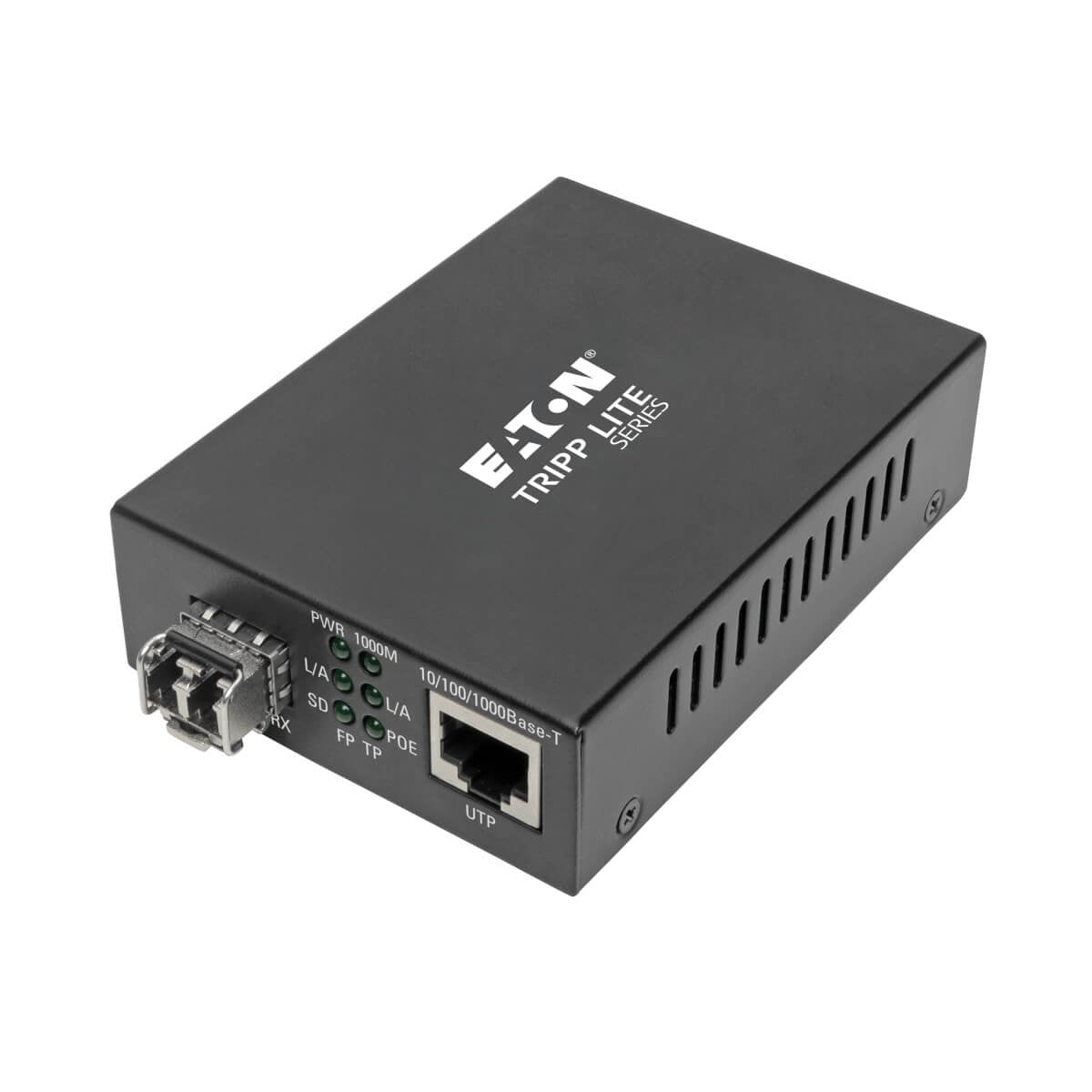 Eaton Tripp Lite Gigabit Multimode Fiber To Ethernet Media Converter Poe+ International Power Cables 10/100/1000 Lc 850 Nm 550 M (1 804 Ft.)