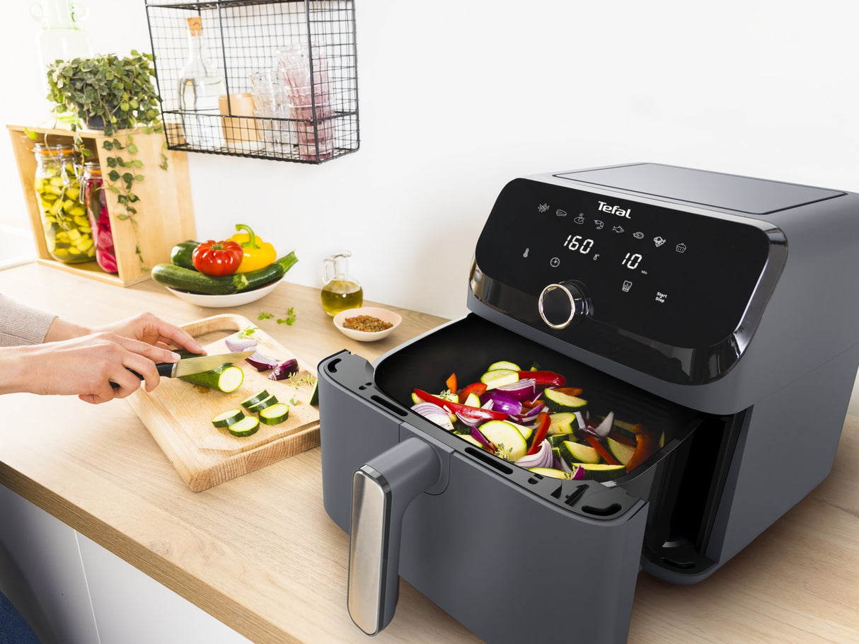 EAN 3045380026711 - Tefal Easy Fry Mega EY855BE0 freidora Sencillo 7,5 L Independiente 2020 W Freidora de aire caliente Gris imagen 4
