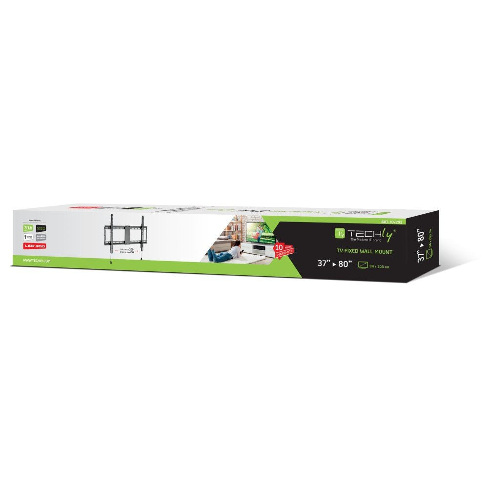 Techly Ica-Plb 946f Soporte De Pared Para Tv 37-80" Led/Lcd 70kg Delgado 29mm