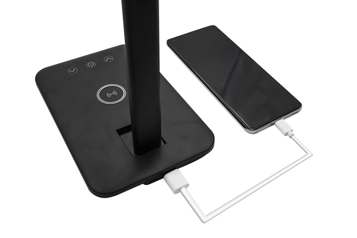 Lampara Led Denver Lqi - 105 Con Cargador De Movil Inalambrico 3 Tonos De Luz