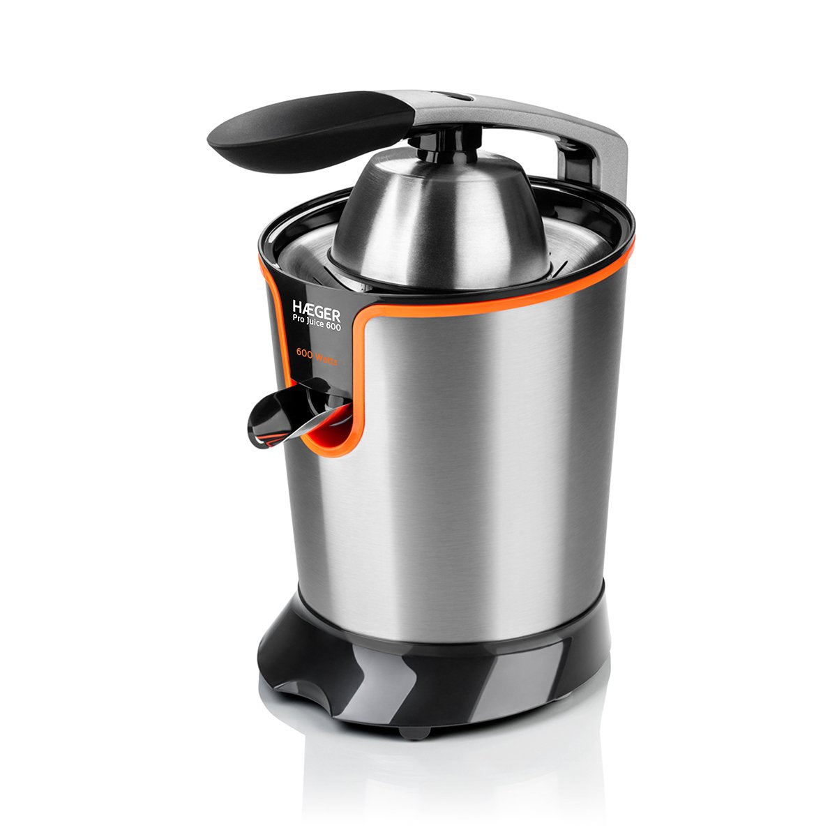 EAN 5608475032950 - Haeger CJ-600.007A prensa de cítricos eléctricos 600 W Negro, Acero inoxidable imagen 1