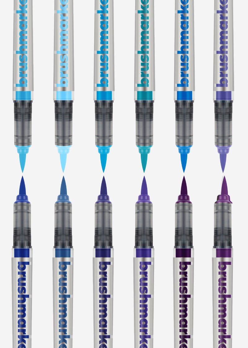 EAN 5904446025618 - karin BrushmarkerPRO Azul, Cian, Indigo, Lila, Turquesa, Violeta 12 pieza(s) imagen 3