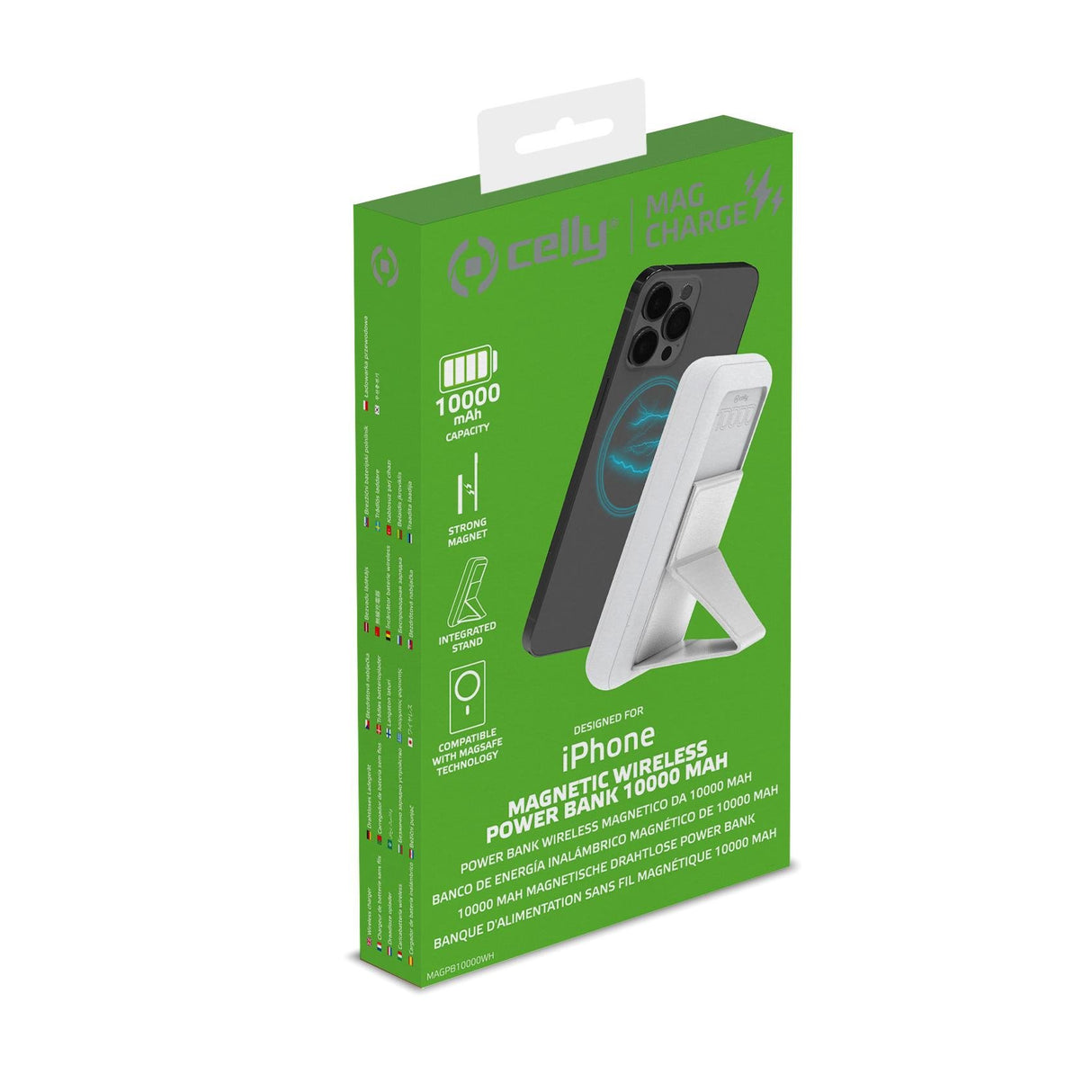 EAN 8021735197768 - Celly MAGPB10000WH batería externa 10000 mAh Cargador inalámbrico Blanco imagen 5