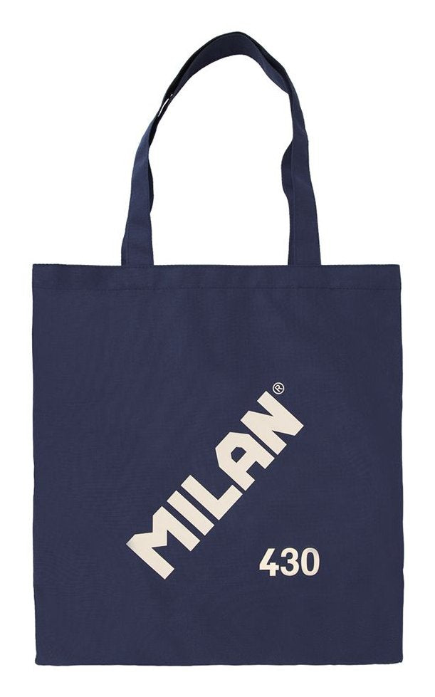 Milan Serie 1918 Tote Bag Bolsa De Tela - Tamaño 50x38x41cm - Asa Larga 27cm - Tejido 'Ripstop' - Color Azul Oscuro