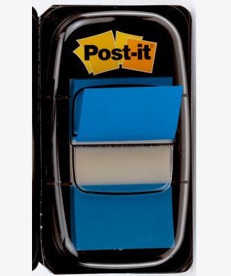 Marcador Index Mediano Post-It 3m Dispensador 50 Unidades Azul