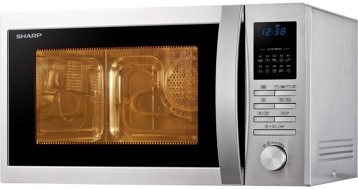 EAN 4974019811635 - Sharp Home Appliances R-822STWE Acero inoxidable Microondas combinado Encimera 25 L 900 W imagen 3