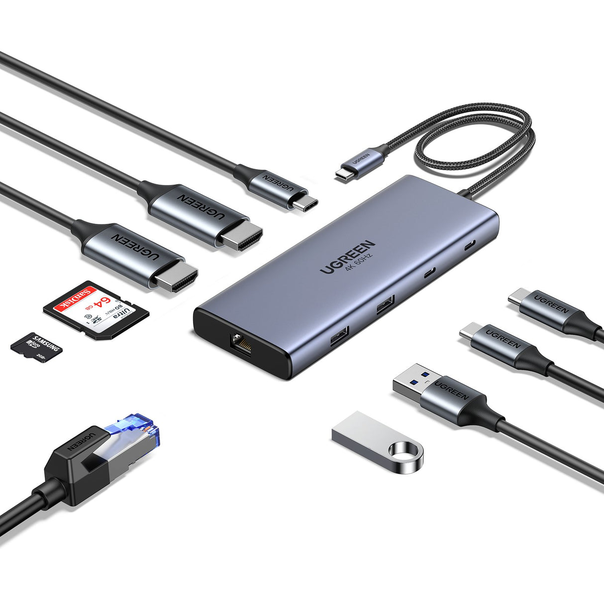 EAN 6941876243808 - Ugreen REVODOK PRO 10 10IN1 HDMI DOCK Gris imagen 2