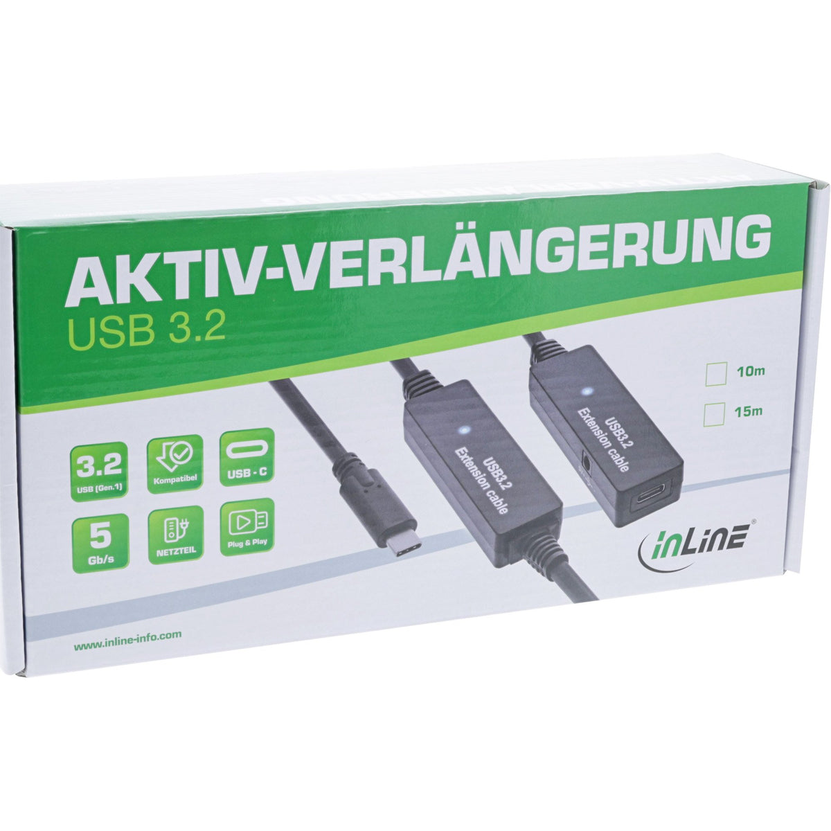 EAN 4043718315024 - InLine 35655C cable USB USB 3.2 Gen 1 (3.1 Gen 1) 10 m USB C 5 Gbit/s Negro imagen 4