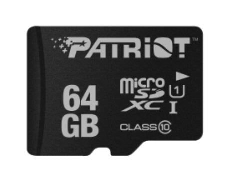 Micro Sd Patriot 64gb Microsdhc Card Lx Series Uhs-I/Class 10