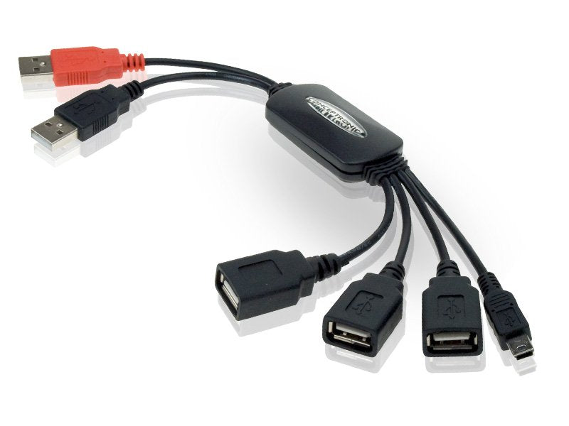 Conceptronic  Hub Flexible 3 Puertos Usb + 1 Mini Usb 1100013
