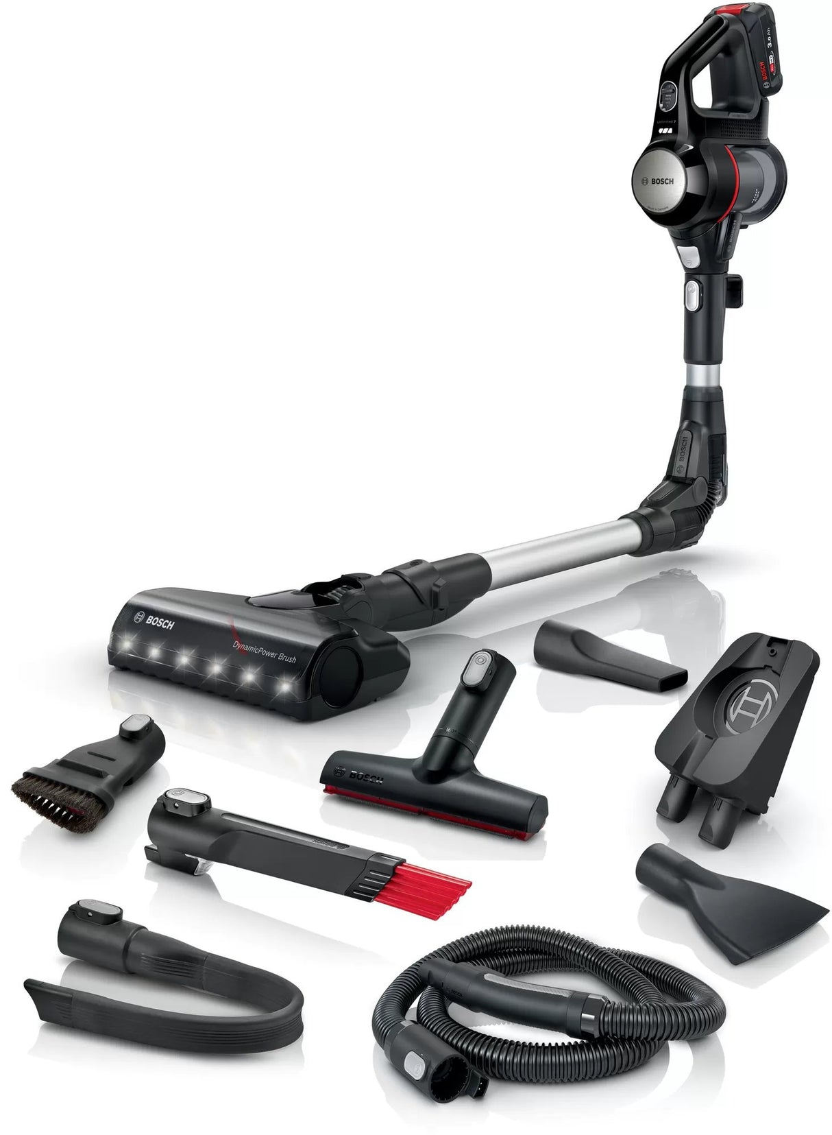 EAN 4242005306985 - Bosch BCS711PET Aspiradora escoba Batería Secar Sin bolsa 0,3 L Negro, Rojo 3 Ah imagen 1