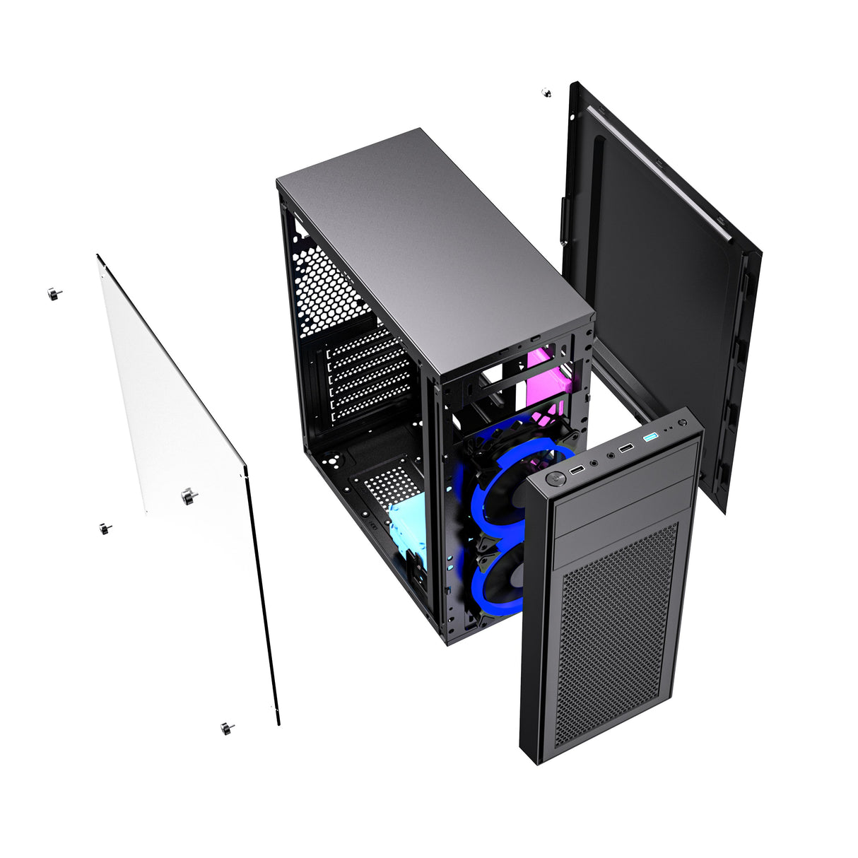 EAN 8716309128353 - Gembird Fornax M100B Midi Tower Negro imagen 10