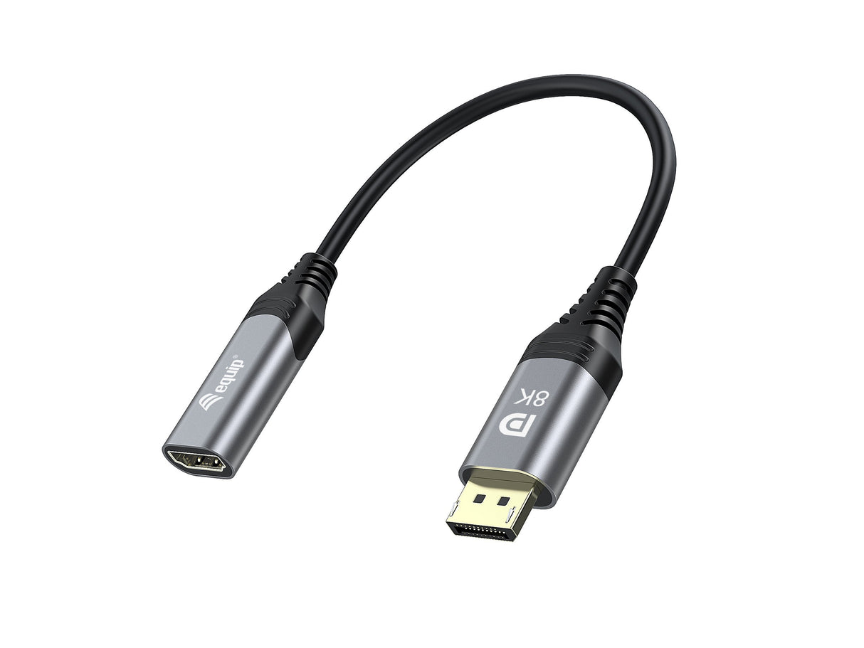 Equip Adaptador Displayport -> Hdmi 1.4 M H 8k 60hz Gris 0,15 M