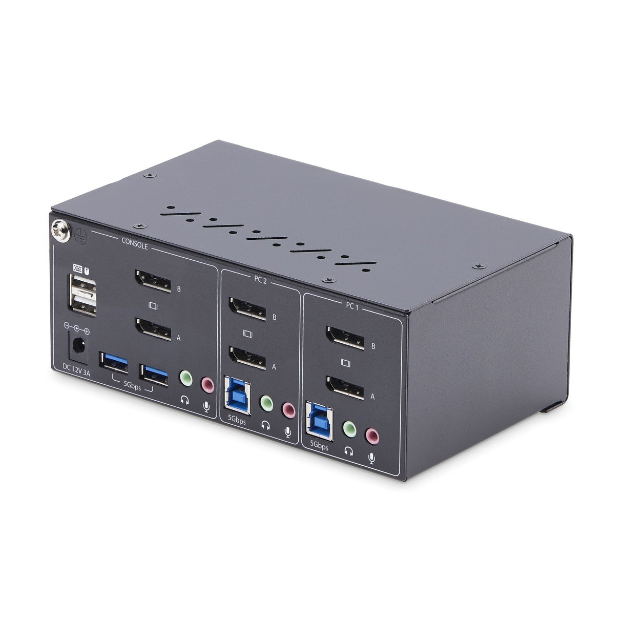 Startech Switch Kvm De 2 Puertos Displayport Para 2 Monitores 4k60hz