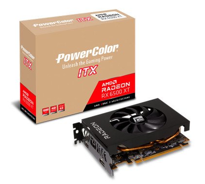 Tarjeta Grafica Powercolor Itx Amd Radeon Rx 6500 Xt 4gb Gddr6 Axrx 6500xt 4gbd6-Dh