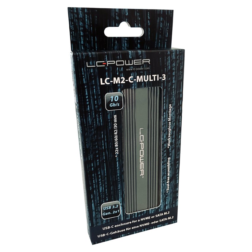 EAN 4260070129247 - LC-Power LC-M2-C-MULTI-3 caja para disco duro externo Caja externa para unidad de estado sólido (SSD) Ant imagen 7
