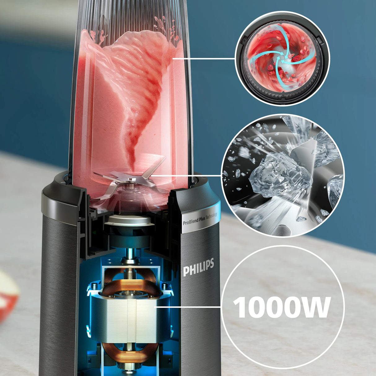 EAN 8720389032547 - Philips 5000 series HR2767/00 licuadora 0,7 L Batidora de vaso 1000 W Negro, Acero inoxidable imagen 2
