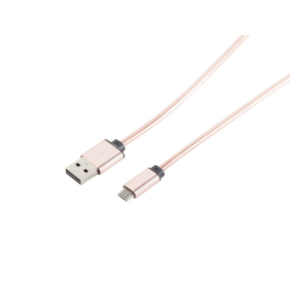 S-Conn 14-11002 Cable Usb 1 M Usb 2.0 Usb A Micro-Usb B Oro Rosa